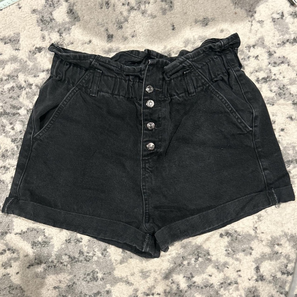 Topshop Paperbag Jean Shorts